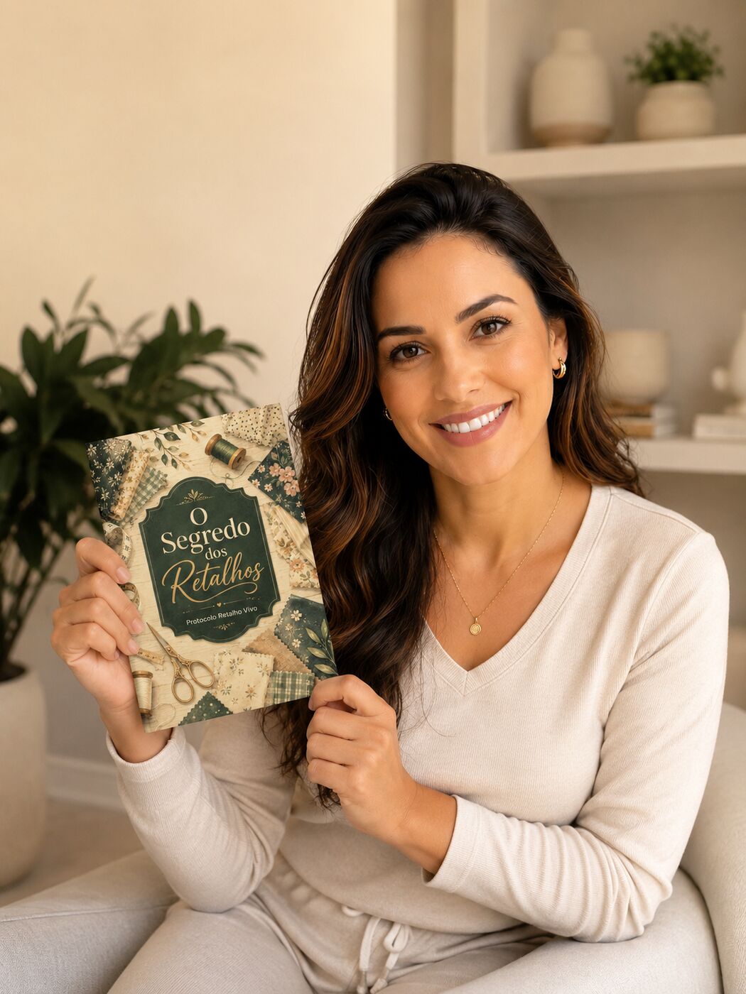 Juliana Mendes, criadora do Protocolo Retalho Vivo, em seu ateliê